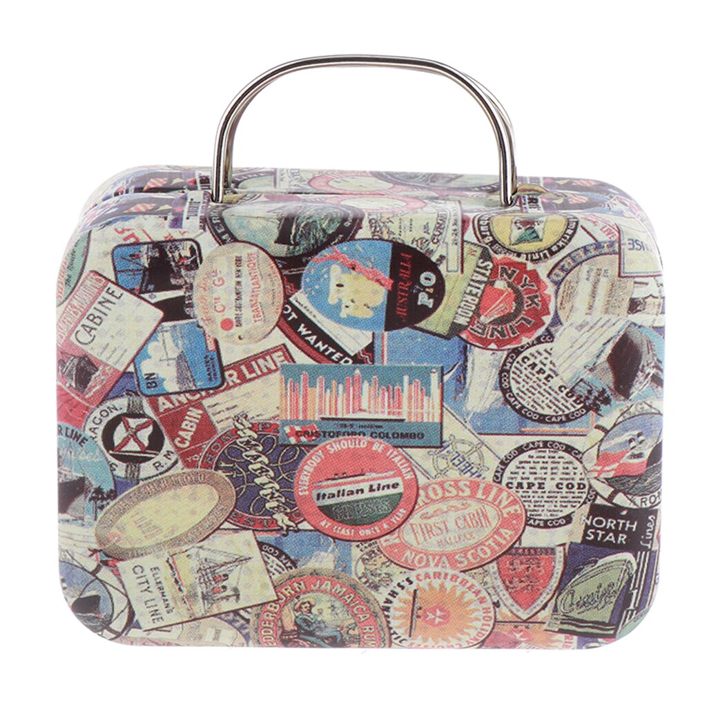 1/6 Doll Dollhouse Miniature Toy Retro Trunk Box Suitcase Luggage Traveling Case: B
