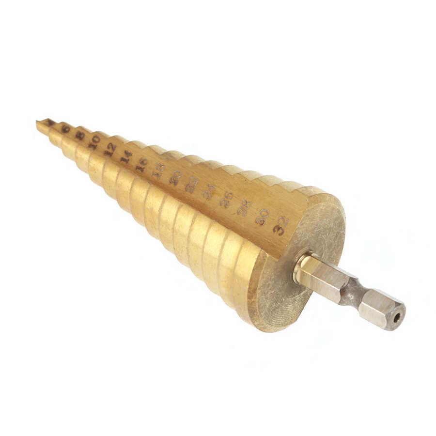 Hss stegplätering borr bit steg borr fler hål steg upp bit steg borr bit steg borr set steg borr för skärning