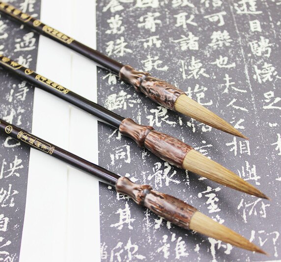 Chinese calligraphy brush pen painting art brush weasel hair brush pen writing smooth calligraphy pen caligrafia brush chancery