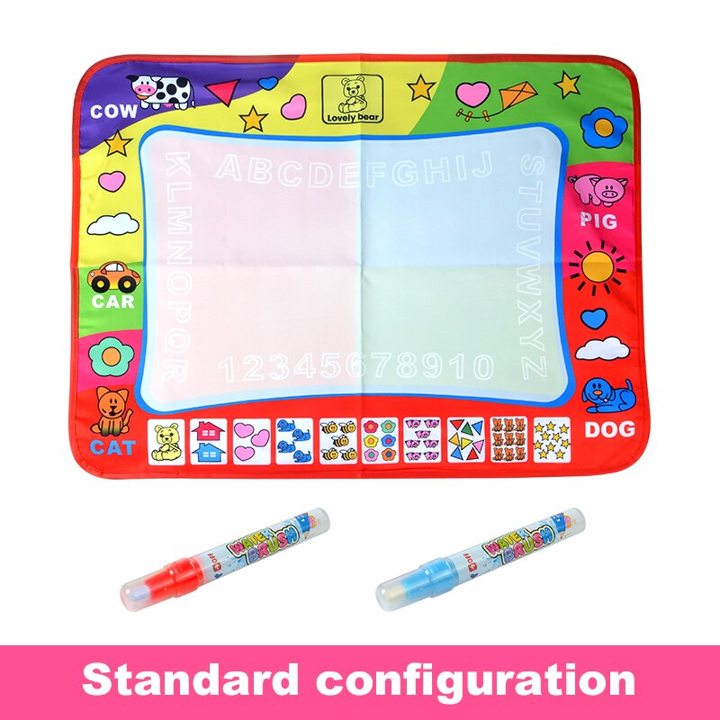 Esterilla de dibujo de agua mágica para niños, 80*60CM, juguetes digitales para niños, dibujo de agua, tablero de pintura de letras, juguete educativo para niños: 1canvas2pen