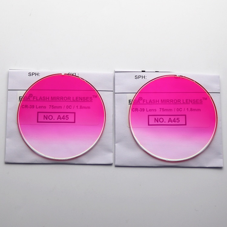 Sunglasses Lenses Mirror Pink Coatings Flash Colors UV400 EXIA OPTICAL A45 Series