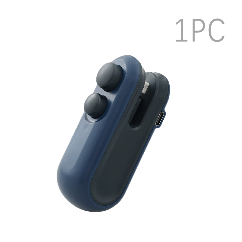 Mini scelleuse thermique Portable 2 en 1, pour collations, usage domestique, rechargeable, scelleuse sous vide, pour collations, sac en plastique: vert clair