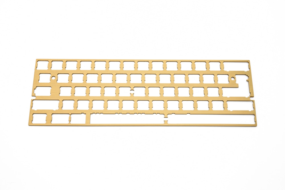 Brass Plate for Mechanical Keyboard with oxidation resistant coating brushed tech xd60 xd64 xd75 xd84 bm43 xd68 gh60 bm60 iso