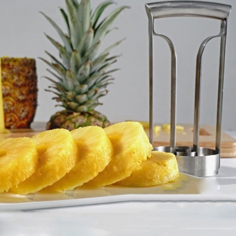 Roestvrijstalen ananas-vleesextractor, ananas-kunstwerk, ananas-mes-schiller, creatief keukenfruitgereedschap