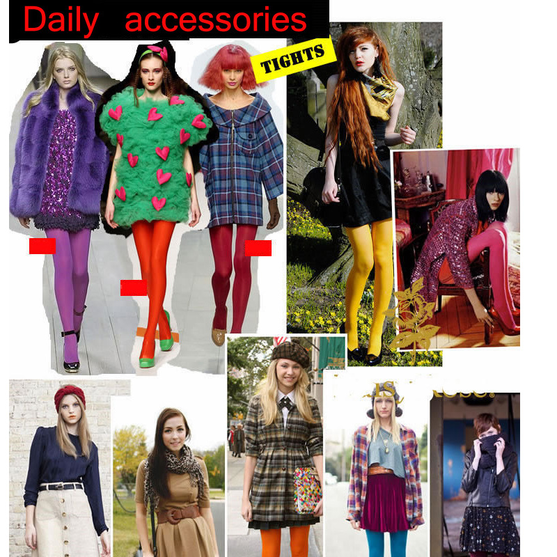 Lente Herfst 25 Snoep Kleur Sexy Panty Voor Vrouwen Plus Size Hoge Elasticiteit Panty GEEN Transparant Mooie benen Kousen