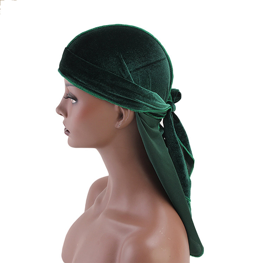 Jodimitty pitkä häntä silkkinen huivi muslimi doo rätti merirosvo hattu durag chemo cap kallo turbaani hiusnauha huivi 12 väriä valita