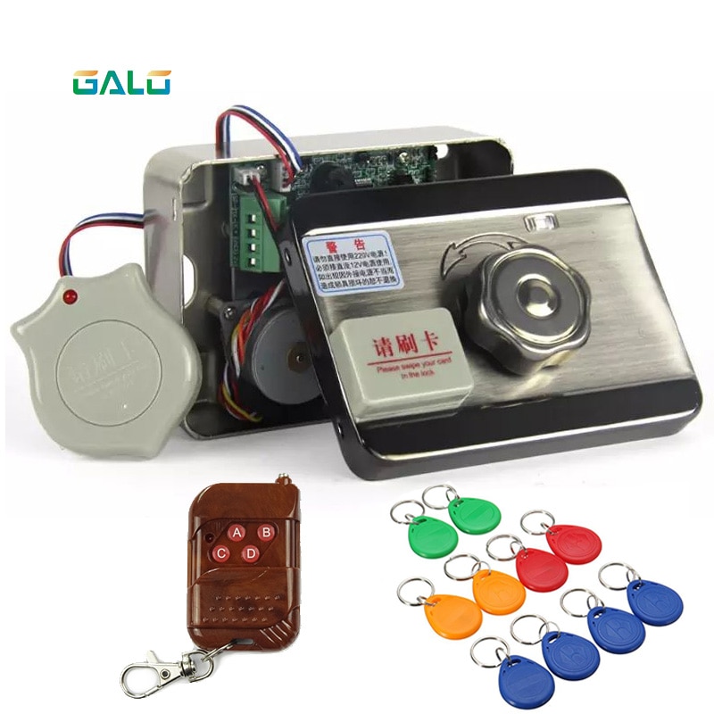 Elektrische Deur & gate lock kasteel Toegangscontrole Elektronische geïntegreerde RFID Deur velgbeveiliging afstandsbediening Optioneel