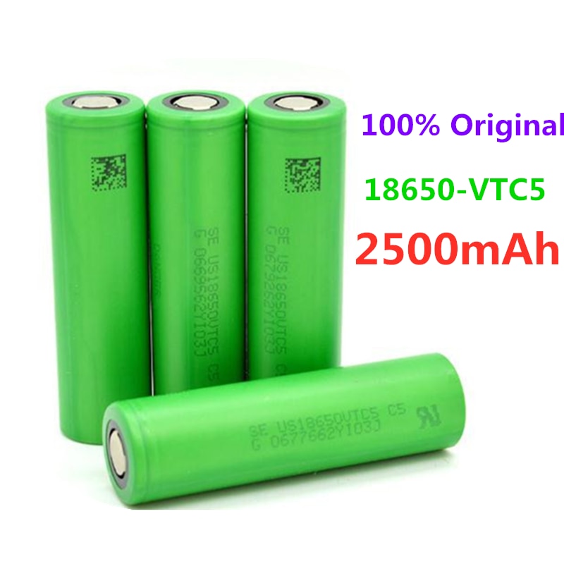 Batería 100% 18650 de 2500 MAH, 3,6 V, 18650, VTC5