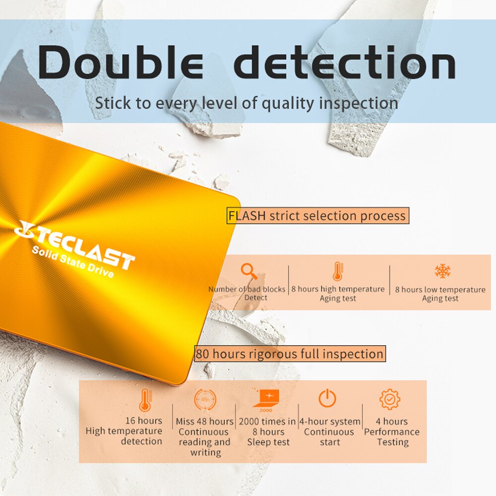 Teclast – disque dur interne SSD, SATA, capacité de 240 go, 480 go, 320 go, 128 go, 256 go, 320 go, 160 go, 1 to, pour ordinateur portable, ordinateur de bureau, garantie de trois ans