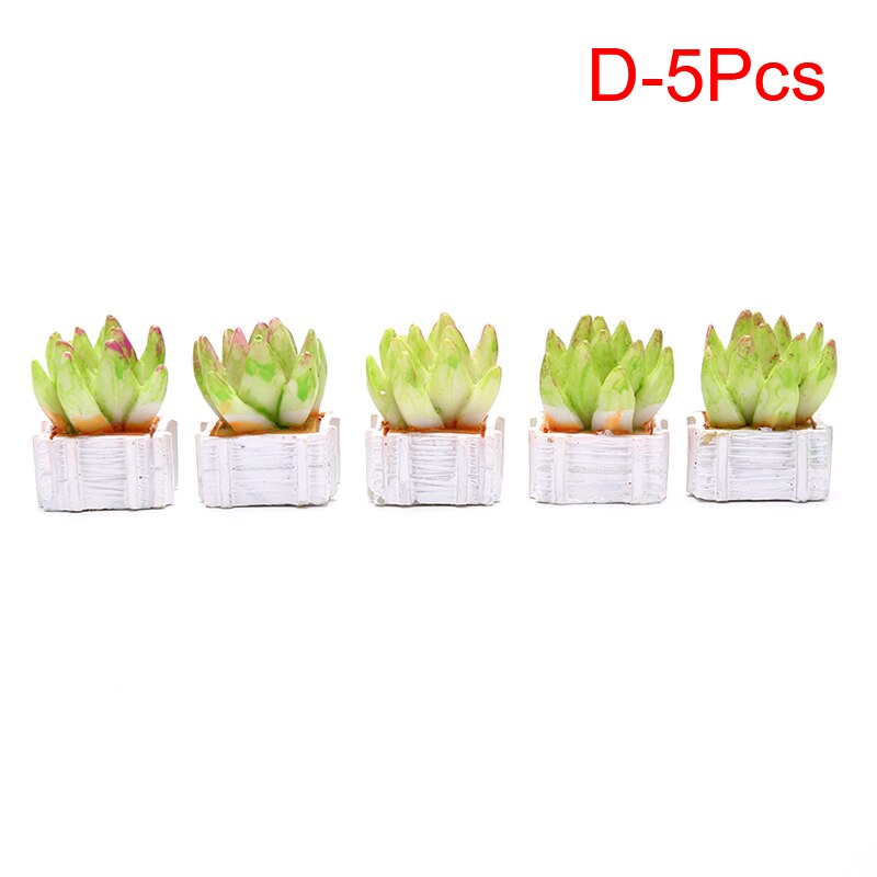 4/5 sztuk mini drzewo doniczkowe kaktus mięsiste roślin domek dla lalek dekoracja zewnętrzna mikro: D