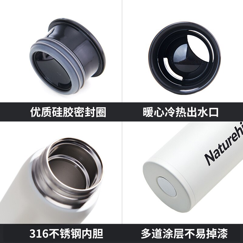 Naturehike termos kopp menn kvinner stor kapasitet 316 rustfritt stål termos utendørs bærbar vannkokerflaske