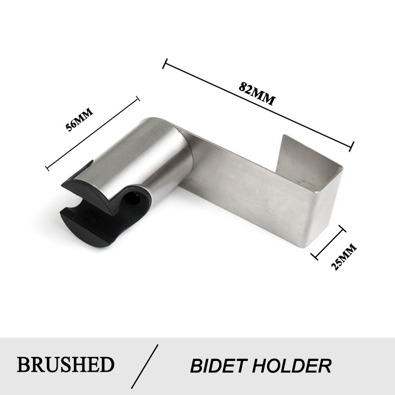 Bidet Douche Kranen Wc Handheld Spuiten Rvs Douche Set Tank Haak Bidet Sproeier Zelfreinigende Shattaf Voor Badkamer: Bidet Holder Only