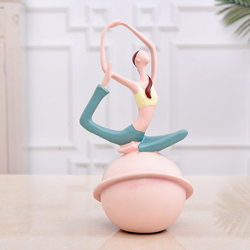 Nordic Style Girl Resin Decoration Indoor Character Decoration Accessories Desktop Model Sculpture: N