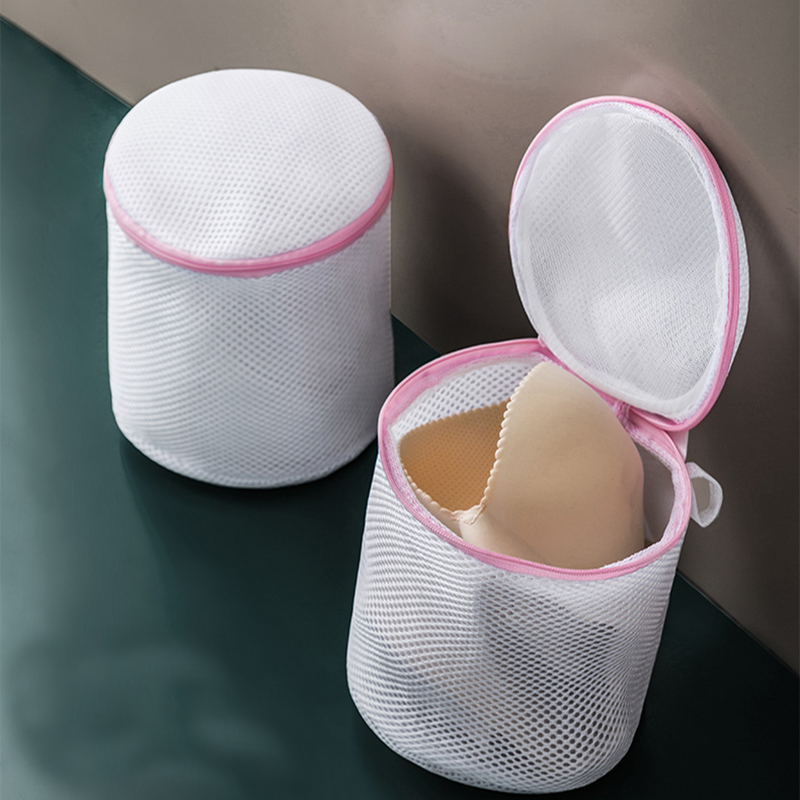5 größe Gittergewebe Wäsche Tasche einstellen Polyester Hause Organizer Grob Netto Wäsche Korb Wäsche Taschen für Waschmaschinen Gittergewebe Bh tasche: klein Zylinder 1pc
