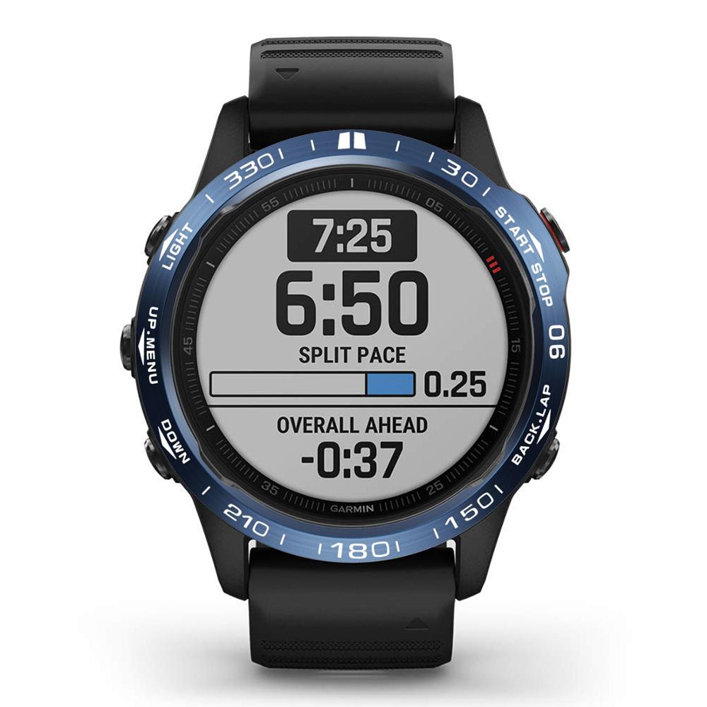 Metalen Bezel Ring Stijl Cover Voor Garmin Fenix 6X/6X Pro/6X Sapphire Metalen Beschermende Ring Slimme Horloge accessoires: A-Blue