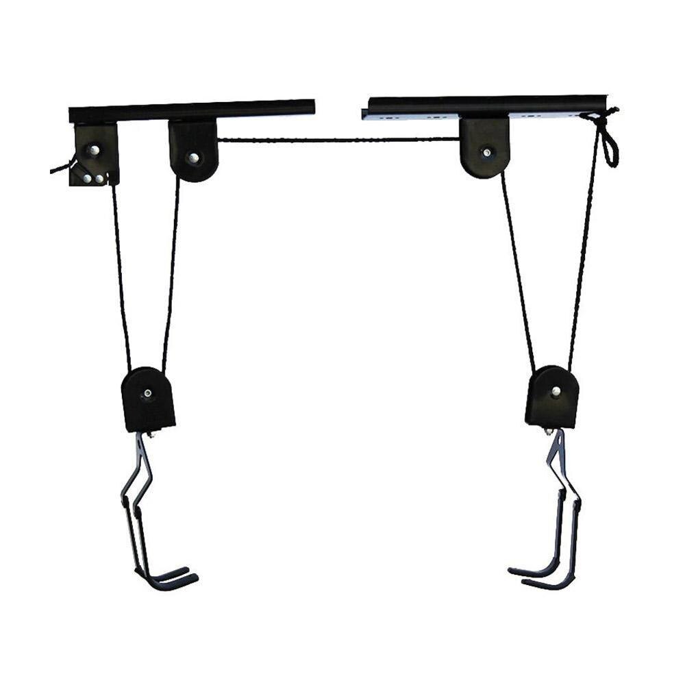 Hanging Hook Bike Bicycle Lift Ceiling Mounted Hoist Storage Garage Hanger Pulley Rack Bicycle Accessories Lift Assemblies