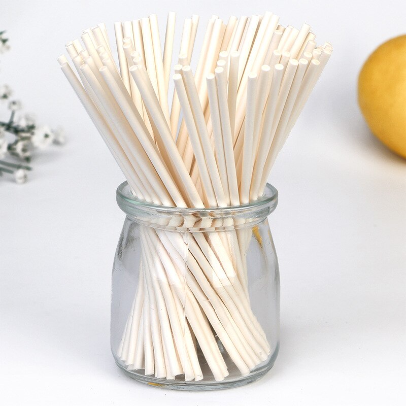 100 stk/lot godteri farget papir slikkepinner for cake pops candy popcake pinne 10*3.5cm hjemmebakst gyh