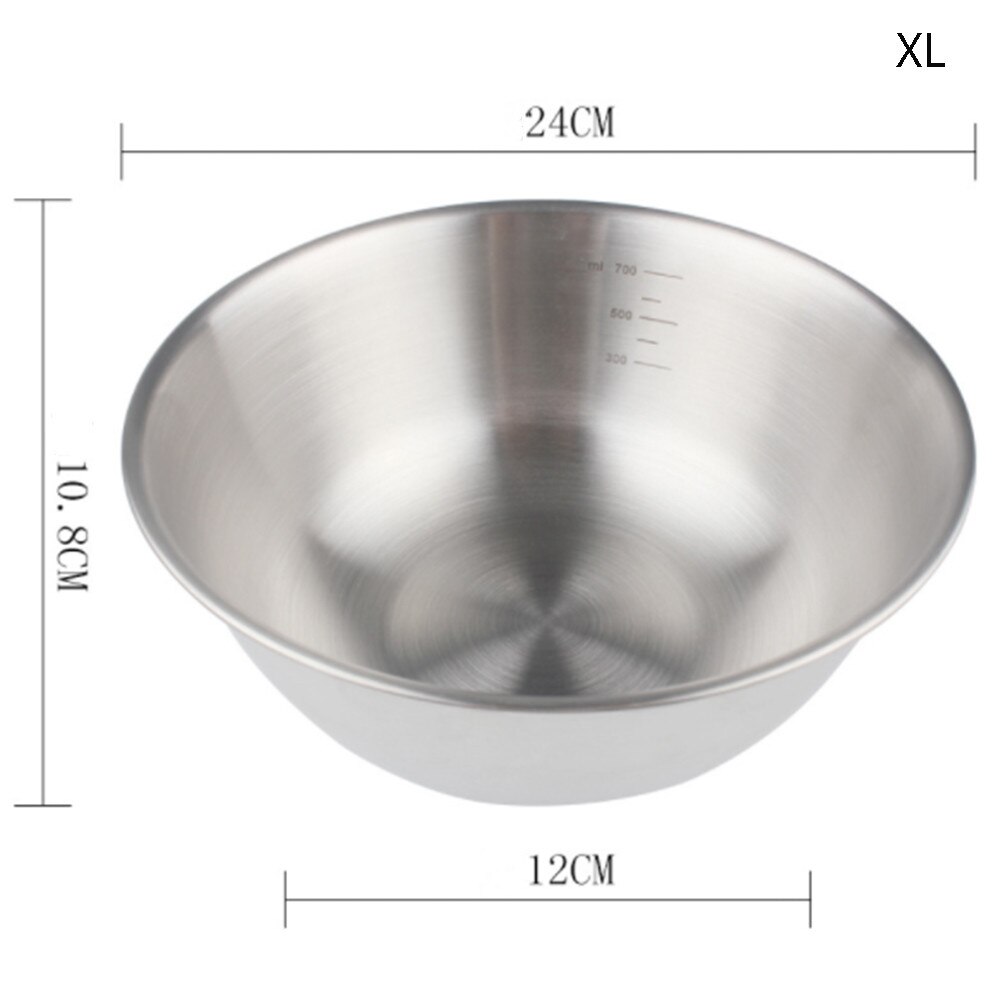 1 Pcs Stainless Steel Mixing Bowls Mixing Bowls For Salad Cooking Bakeeasy to Clean for Kitchen Tool: XL