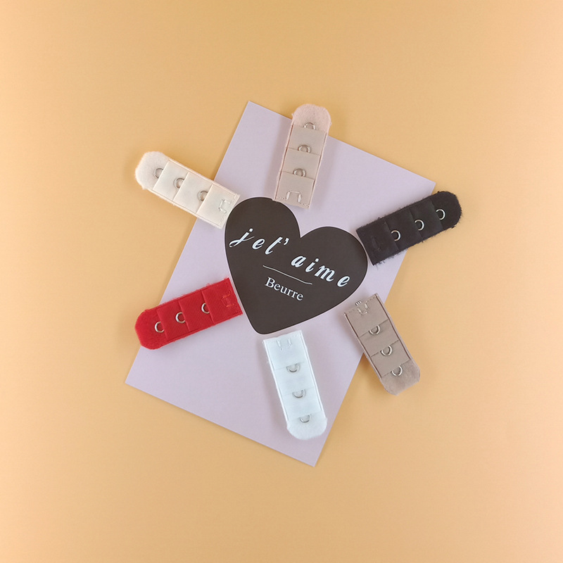 1pc 5 kleuren dames 1 rij 3 haken bh-verlengstuk nylon sluiting verlengstuk elastiek op band verstelbare zachte bh-band