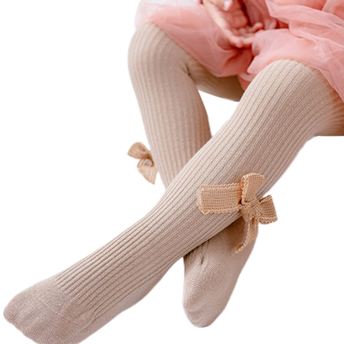 0-4 ans enfants printemps automne hiver collants nœud coton bébé filles collants enfants infantile tricoté Collant