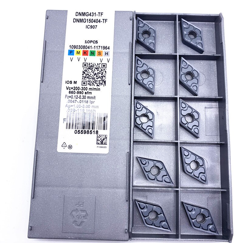 10 kpl dnmg 150404- tf  ic907 dnmg 150408- tf  ic907 sorvaustyökalu kovametalliterät sorvi leikkuri leikkuutyökalu cnc työkalut