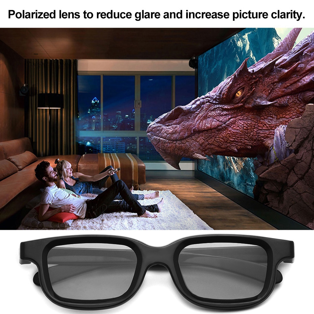 5 stk  vq163r polariserede passive 3d briller til 3d tv ægte 3d biografer til sony 3d biograf biograf smarte briller