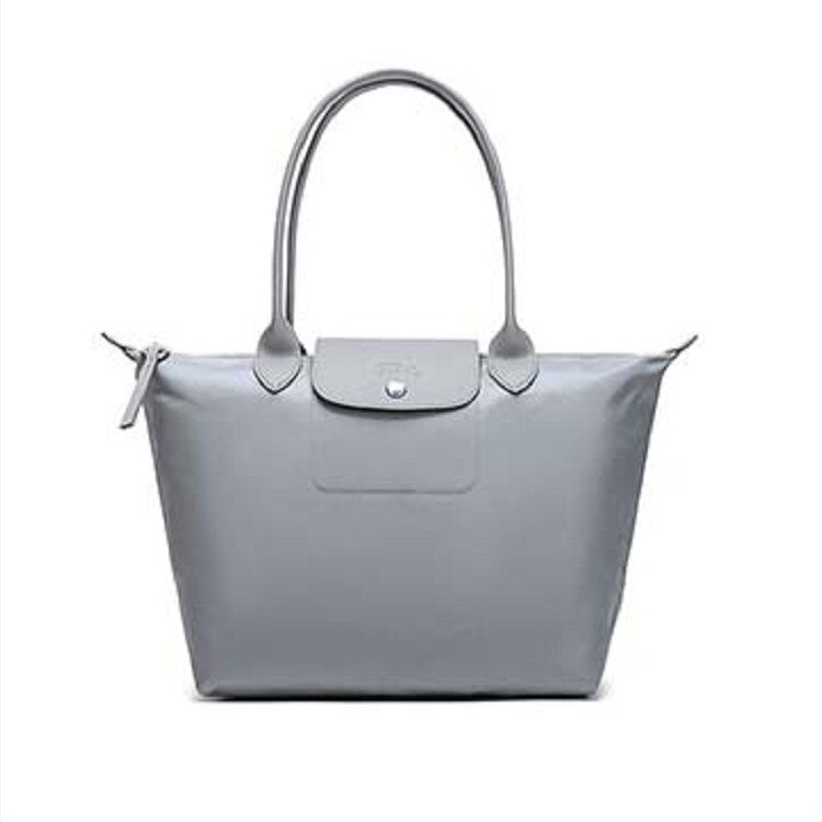 Bolso de compras grueso con mango largo para mujer, bolsa de hombro grande, plegable, de gran capacidad, largo y mediano