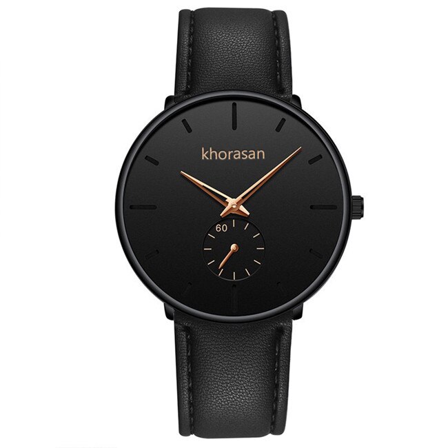 Minimalistiske herre casual ure til mænd business ur mandlige rustfrit stål mesh bælte simpelt kvarts ur reloj hombre: L sort rosa guld