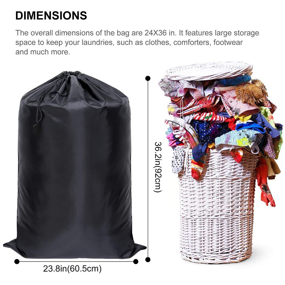 24X36 INCH MEIGAR Drawstring Laundry Bag Backpack Travel Storage Dirty Clothes Storage Bag ^o^