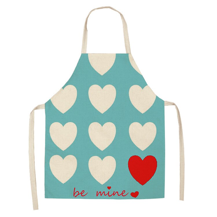 1Stck verrotten Lippen knapp Küche Schürzen Für Frauen Baumwolle Leinen Lätzchen Haushalt Reinigung Schürze Hause Kochen Schürze 53*65cm WQL0114: 2WQ-WQL0114-3