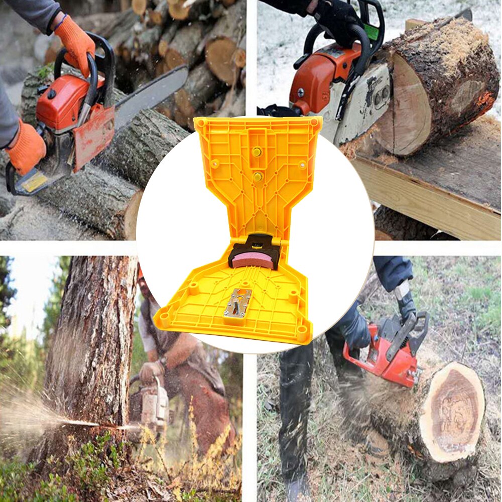 Chainsaw Teeth Sharpener Chainsaw Fast Grinding Chainsaw Chain Sharpener Portable Durable Easy Power Sharp Bar-Mount Whetstone