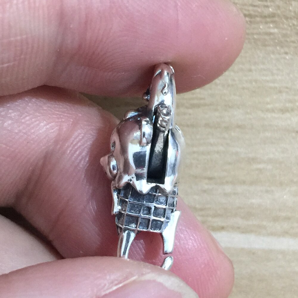 Mistel 925 Sterling Silber Bär Eis Schließe Sperre Europäischen Schmuck
