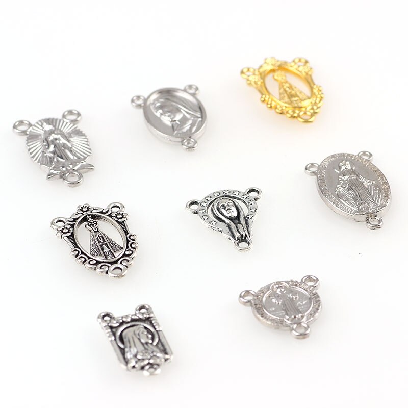 20 stücke Religiöse Charme Drei Löcher Halskette Verknüpfung Charme Anhänger Schmuck, sterben DIY Schmuck zubehör