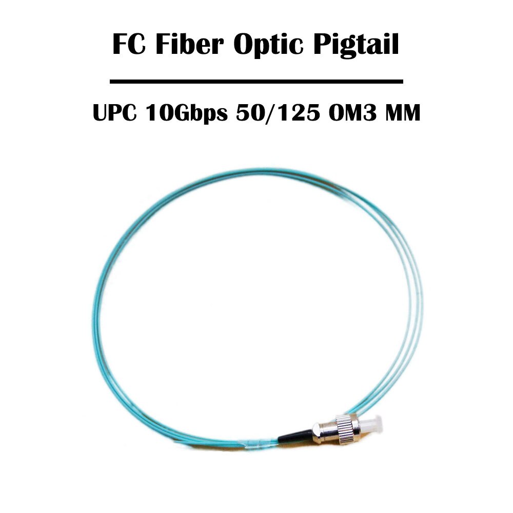 50 Pieces 1.0 Meter FC UPC/APC SM Single Mode 9/125 Simplex 0.9mm FTTH MM Multi Mode OM1-OM4 Ethernet: UPC OM3