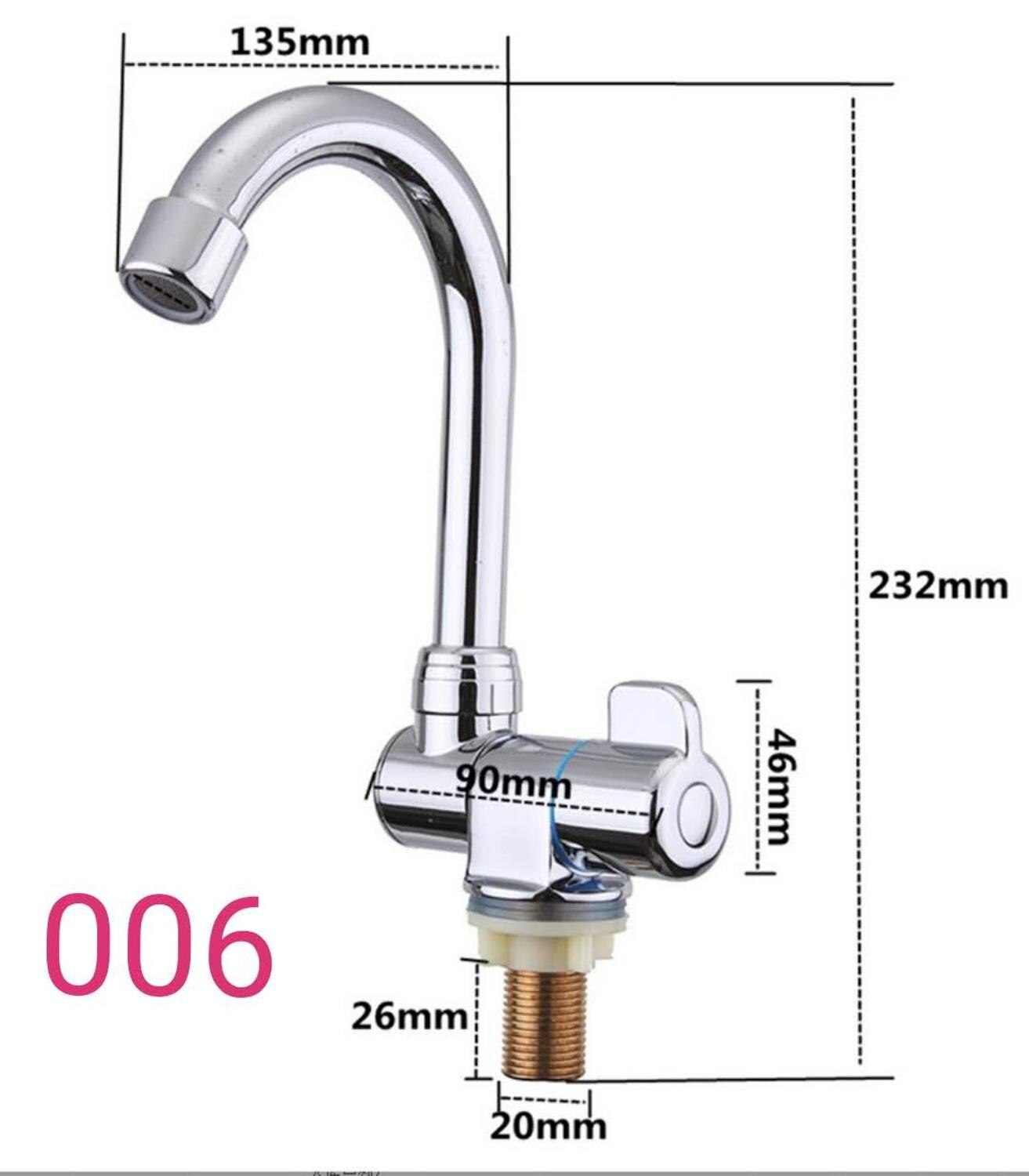 Accesorios para autocaravanas, grifo de lavabo de cobre con rotación de 360 °, cubierta fría para cocina, caravana plegable, baño, cubierta de barco marino: faucet A