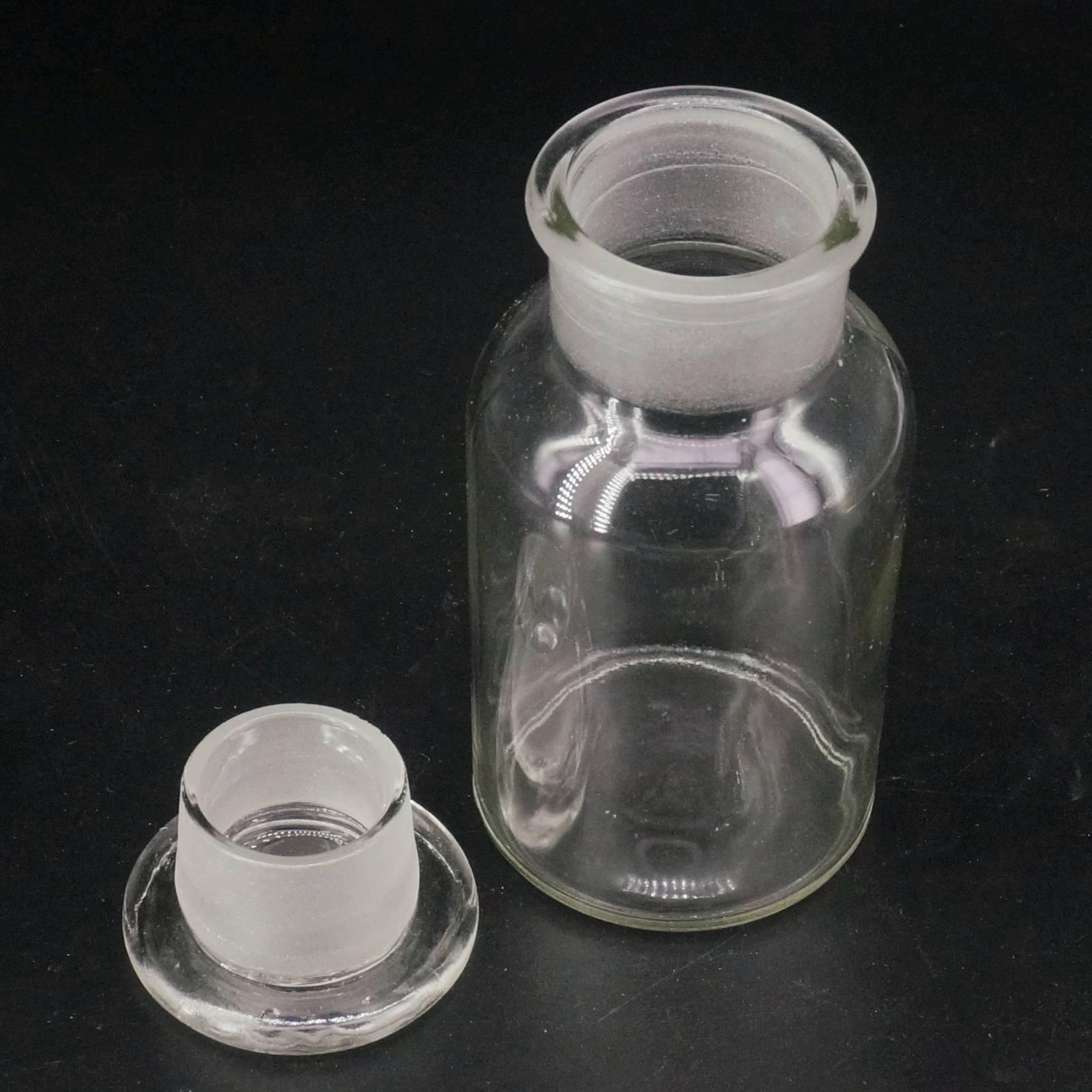 250ml Clear Glass Jar Wide Mouthed Reagent Bottle Chemical Experiment Ware