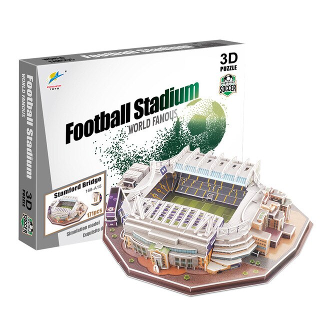 Fodbold 3d stadion fodboldbane model camp nou paper diy legetøj bedste fodbold til drenge børn: 168-a15
