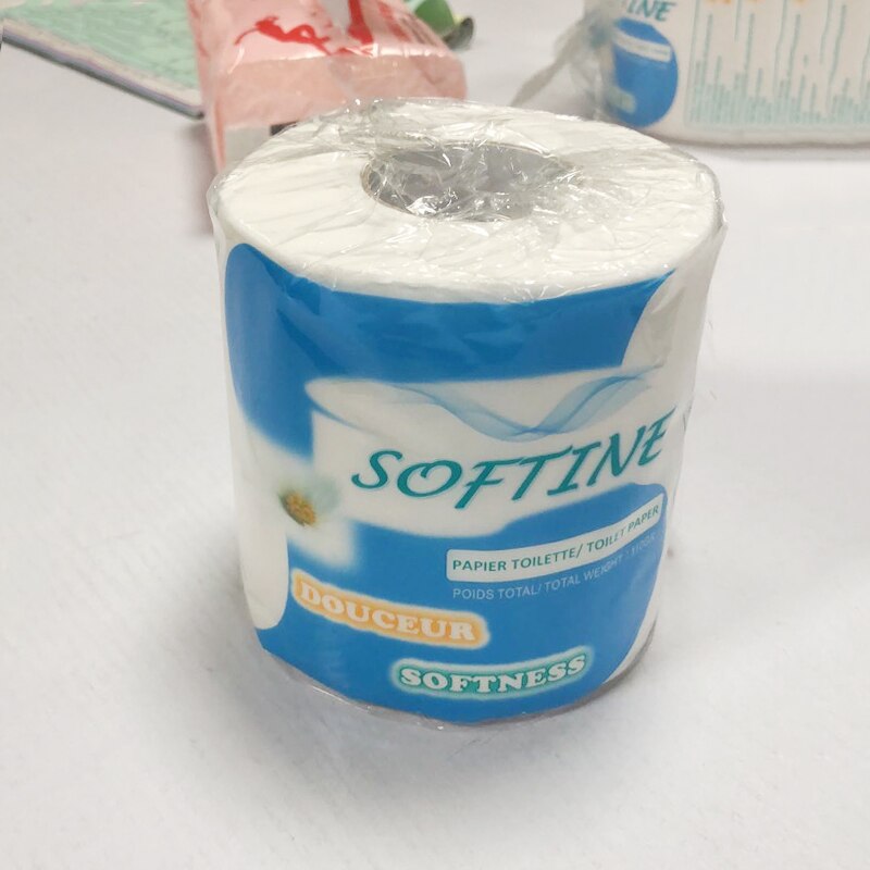 Glat blødt toiletrullepapir 3- -lags opløseligt indfødt pulptoiletpapir badeværelsetoiletpapirrullepapir køkkensilkepapir