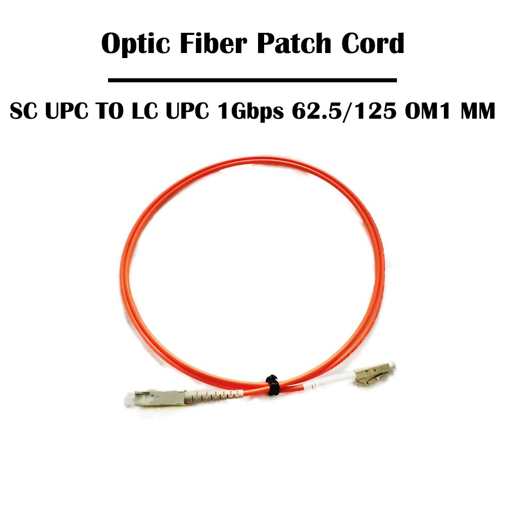 5 Pieces 1.0 Meter SC TO LC Fiber Patch Cord UPC/APC Single Mode Multi Mode Simplex 3.0mm FTTH Ethernet: OM1 MM