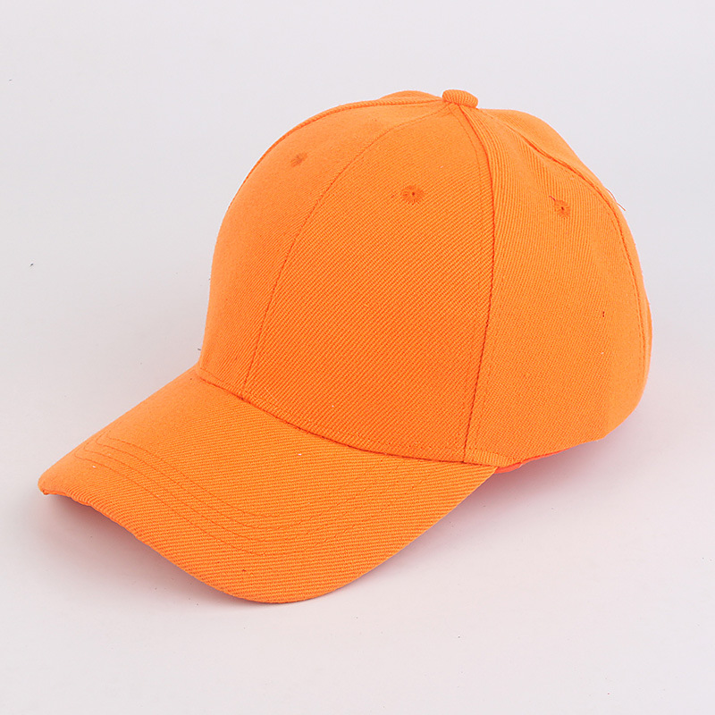 Koreanischen Männer und Frauen Paare Licht Bord Einfarbig Baseball Kappe Sport Kollektiven Hütte Gewohnheit Gestickte Kappe Reise Hüte: Orange