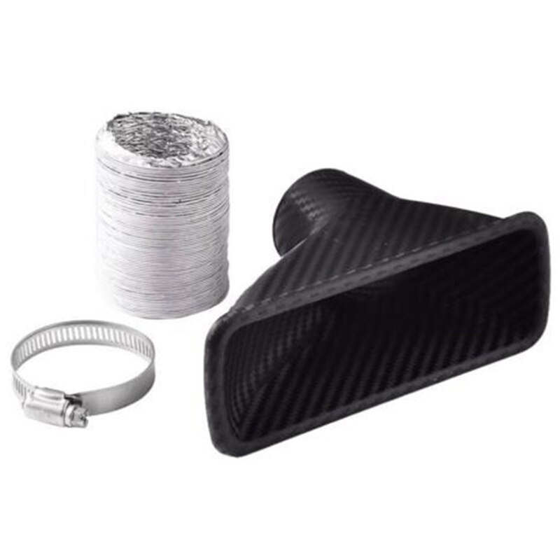 Car Cold Air Intake System Kit Air Filter Auto Front Bumper Turbo Air Intake Pipe Turbine Inlet Pipe Air Funnel Kit: Default Title