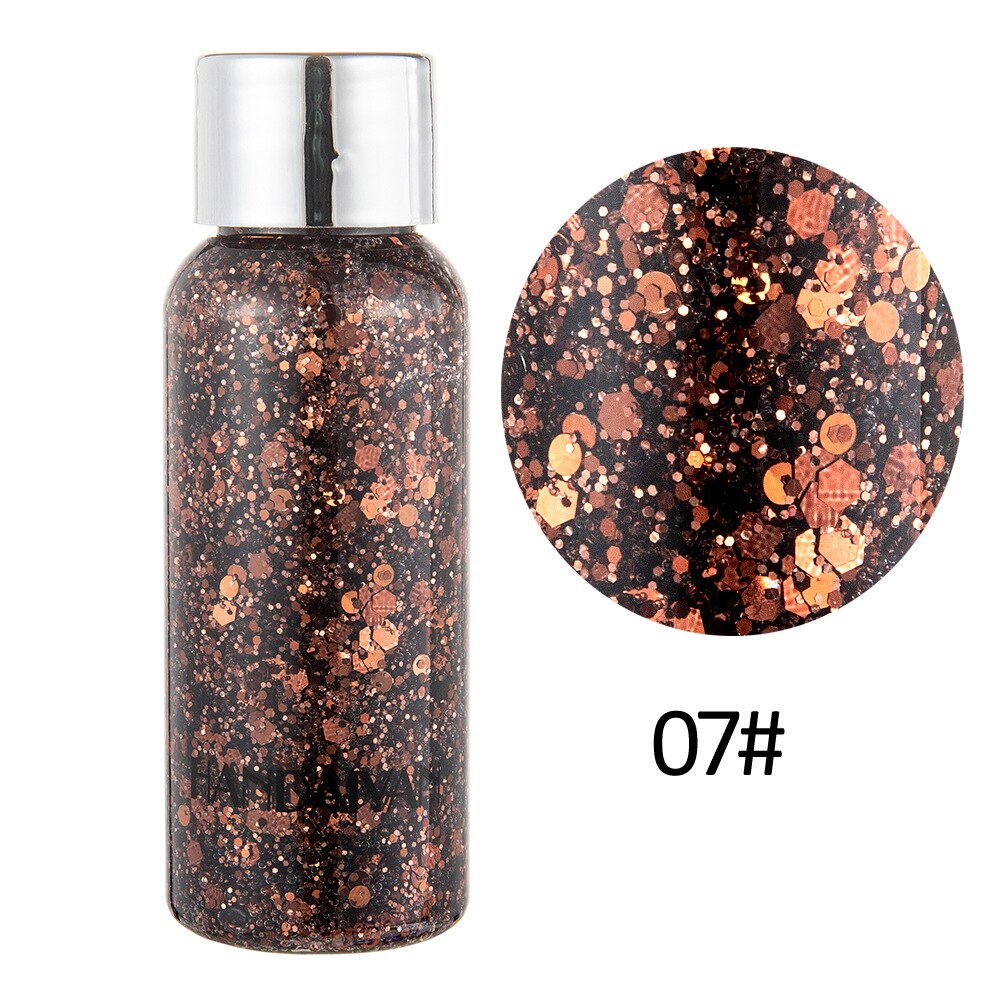 Sirena-Lentejuelas gruesas, purpurina líquida, sombra de ojos, Gel corporal brillante: 7