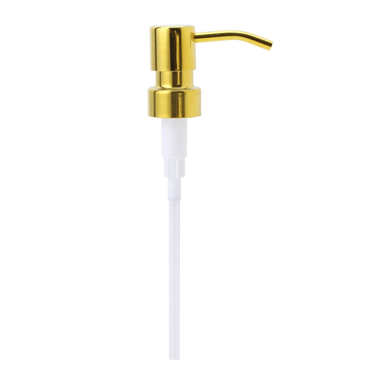 Trykk såpedispenser pumpedeksel baderom flytende såpe lotion dispenser lekkasjesikker metallhode erstatning sjampo pumpe deksel: Gull