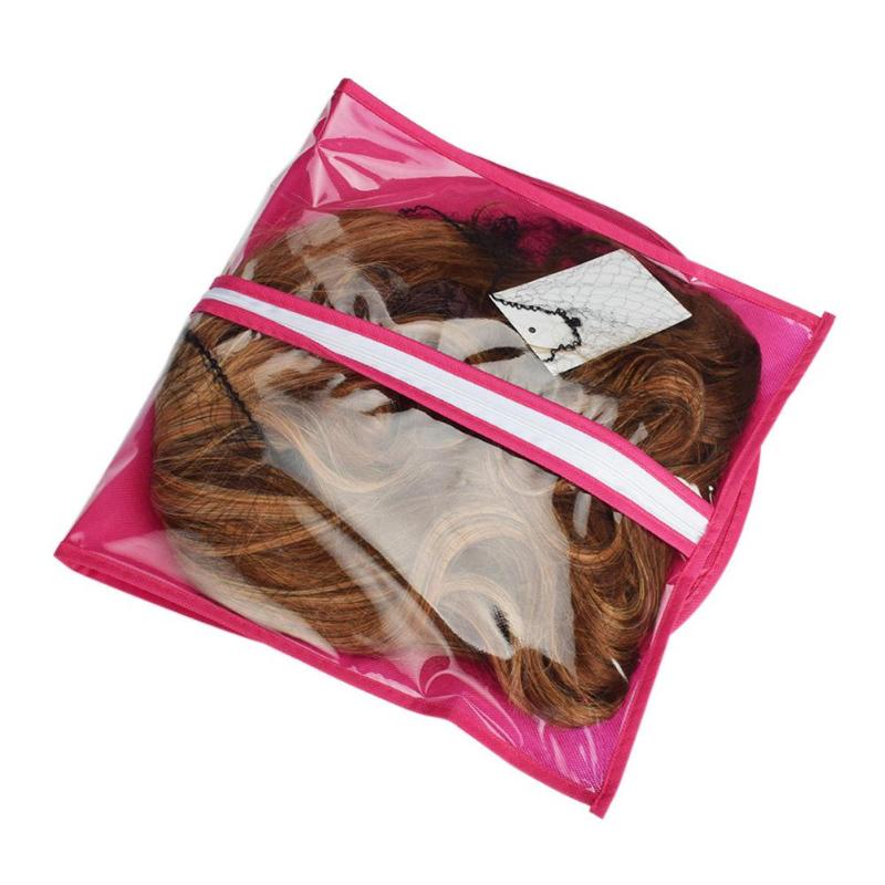 Bärbar hår peruk extensions paket kostym fodral non-woven peruk förvaringsväska klädhållare för kvinnor