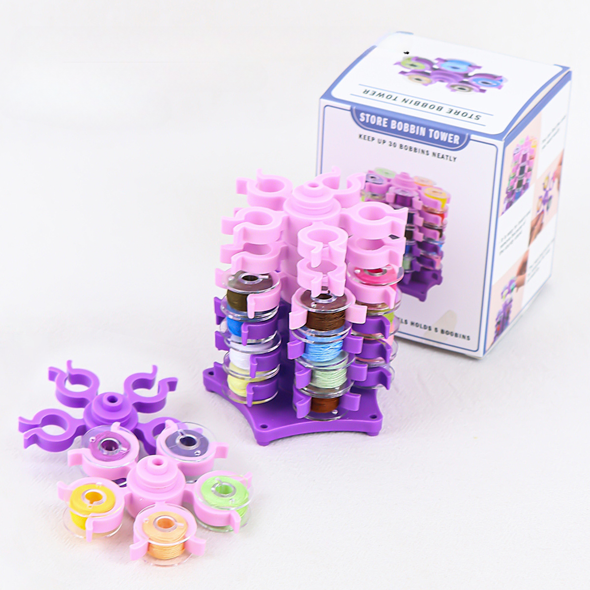 Nähen Spulen Turm Lagerung Clips Ständer für 30-Gewinde Spule Kunststoff Halter Klemmen Organizer Nähmaschine DIY Stickerei Werkzeug