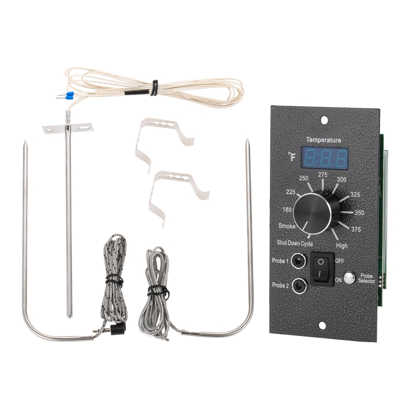 Digital Thermostat Control Panel Kit fit for Traeger Pellet Wood Pellet Grills with Temperature Sensor and 2 x Meat Probes