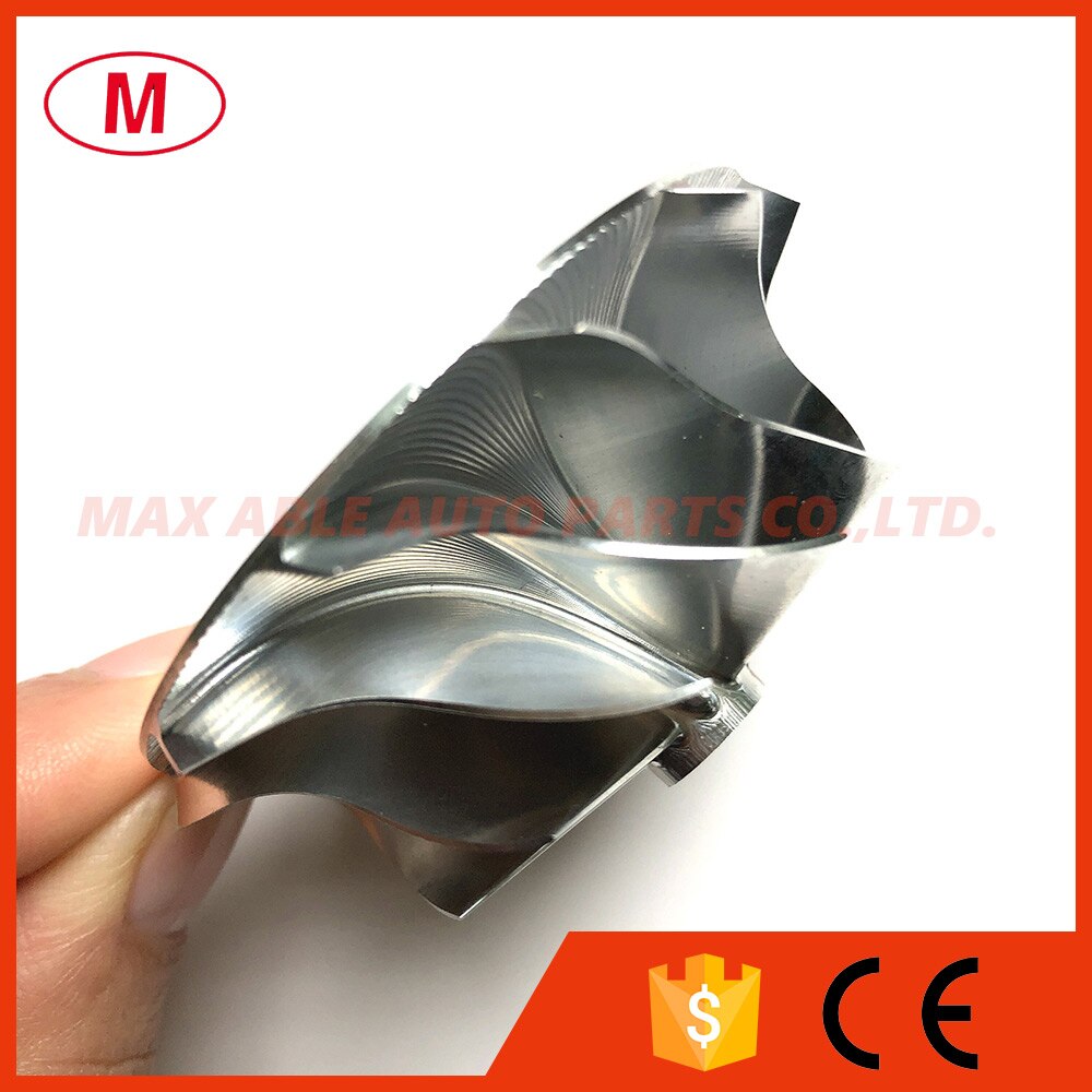 K04 43.30/56.08mm 11+0 blades Performance Turbo Billet compressor wheel/Aluminum 2618/Milling wheel for Turbocharger Cartridge