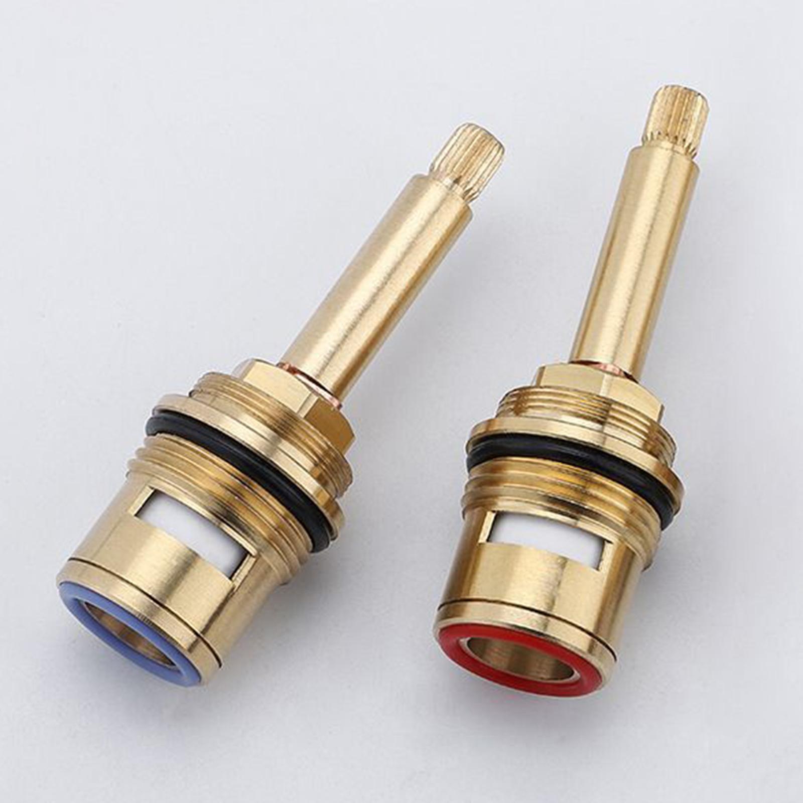 Brass Ceramic Stem Disc Cartridges Ceramic Tap Valves Drip Resistant Faucet Valves Replacements Bathroom Cold Water Kitchen