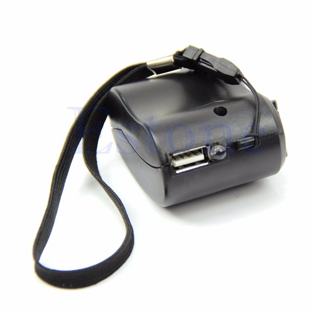 1 PC d'urgence manivelle chargeur téléphone portable USB manuel Dynamo pour Mobile PDA MP3 MP4