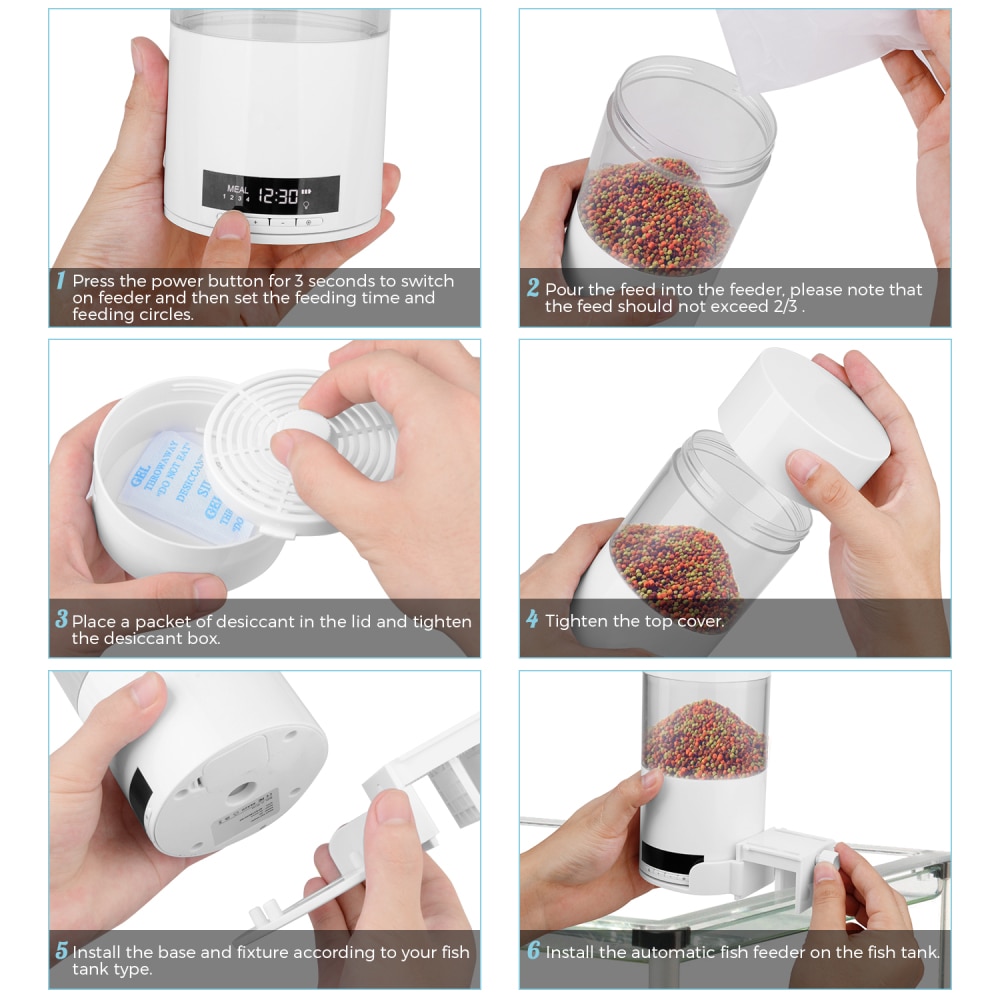 Aquarium Feeder fishing Automatic Fish Feeder Remote Intelligent Control Auto Feeders for Aquarium Fish Tank Food Feeder